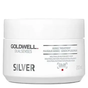 GOLDWELL Dualsenses Silver 60sec Treatment 200ml - maska proti žlutým tónům blond vlasů Sezónní Sleva