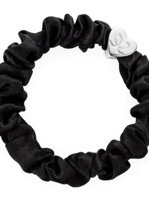 By Eloise London Silver Heart Silk Scrunchie Nízká Cena