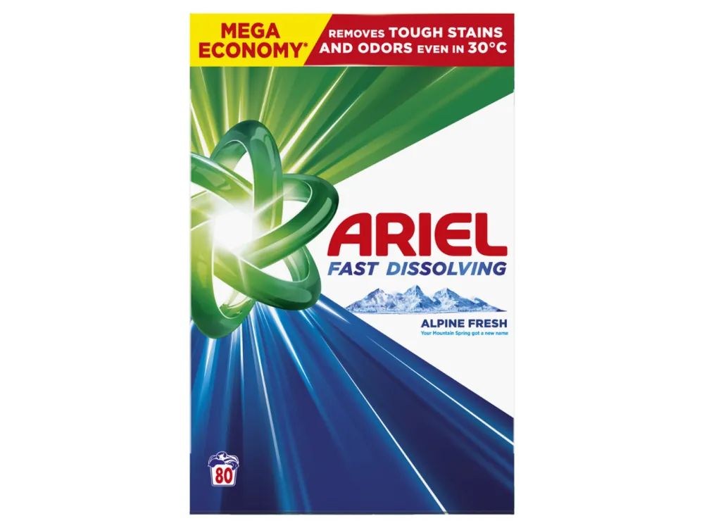 Ariel prací prášek 80 dávek Alpine Fresh 4,4 kg Jen Po Omezenou Doba