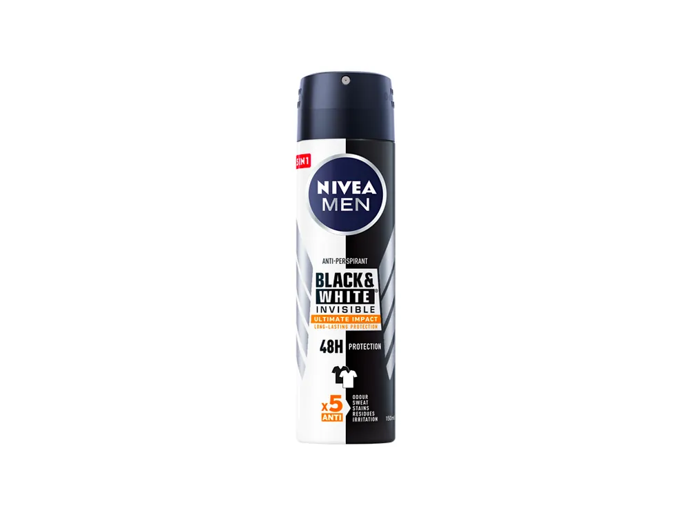 Nivea Men antiperspirant sprej 150 ml Invisible Black&White Ultimate Impact Bezpečná Platba