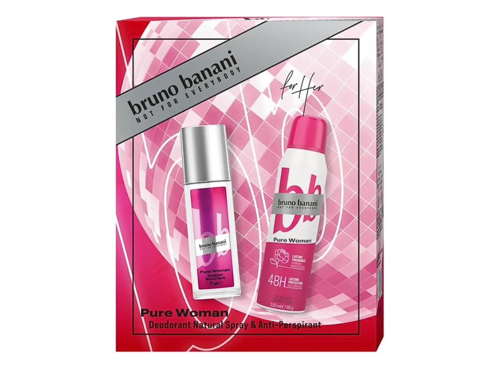 Bruno Banani dárková sada Pure Woman (DNS 75 ml + anti-perspirant 150 ml) Novinka