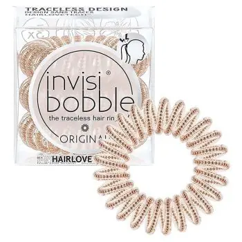 INVISIBOBBLE Original Of Bronze And Beads 3ks - Spirálové gumičky do vlasů Cenový Hit