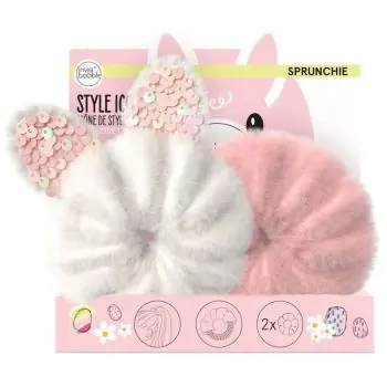 INVISIBOBBLE SPRUNCHIE Easter Cotton Candy 2ks - Látkové gumičky do vlasů - růžová + bílá Nakupujte Hned