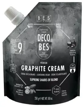 BES Decobes Graphite Cream 9 Gentle 250g - prémiový krémový melír s Babassu olejem Must-Have