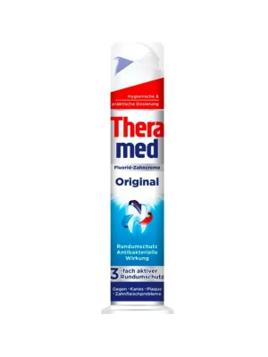 Theramed zubní pasta v dávkovači 100 ml Original s antibakteriálním účinkem Nová Kolekce