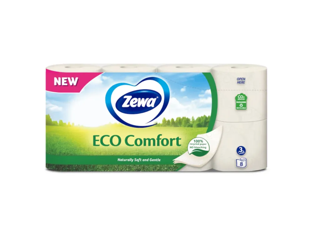 Zewa toaletní papír 8 ks ECO Comfort 3-vrstvý Přímo Od Výrobce