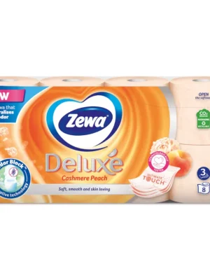 Zewa toaletní papír 8 ks Deluxe Cashmere Peach 3-vrstvý Finální Výprodej