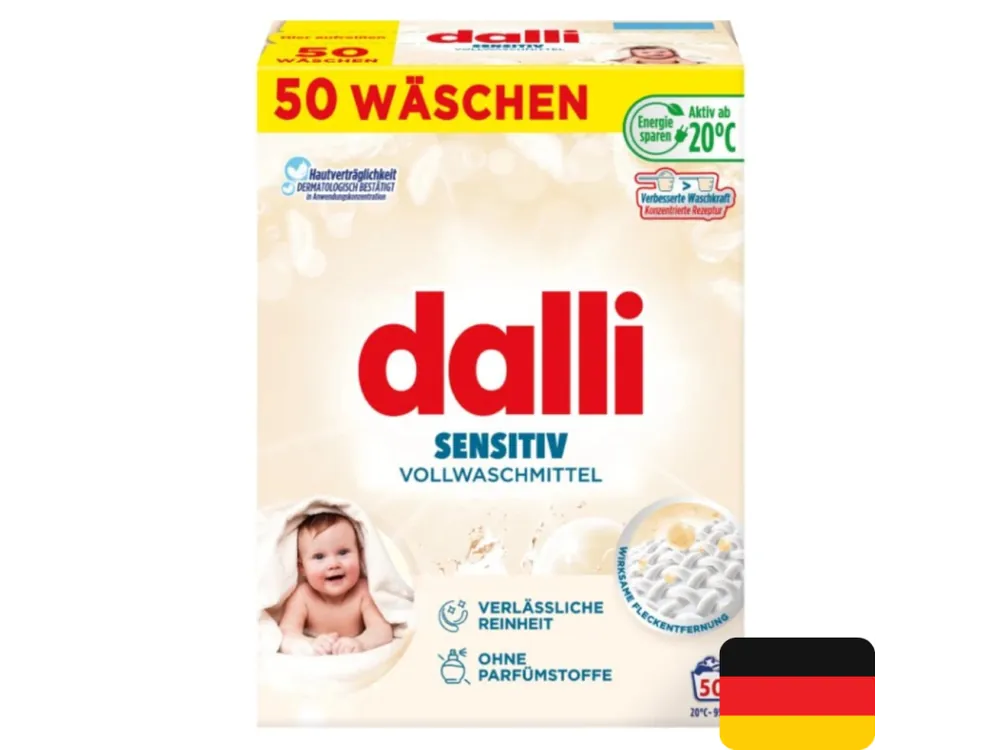 Oblíbený Dalli prací prášek 50 dávek Sensitiv 2,5 kg