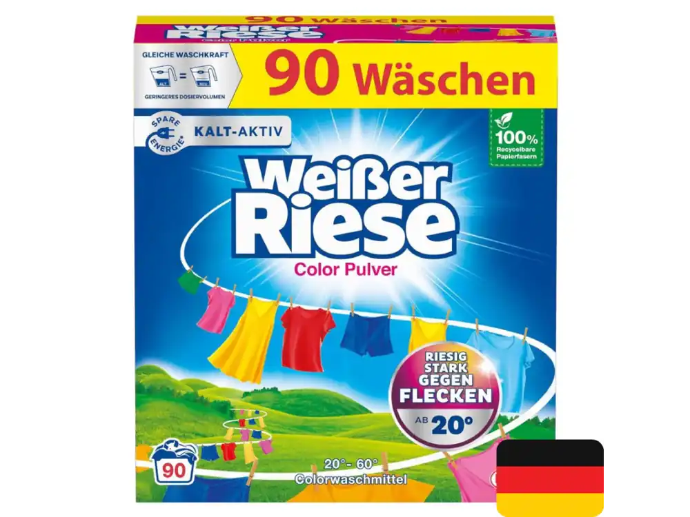 Weisser Riese prací prášek 90 dávek Color 4,5 kg Přímo Od Výrobce