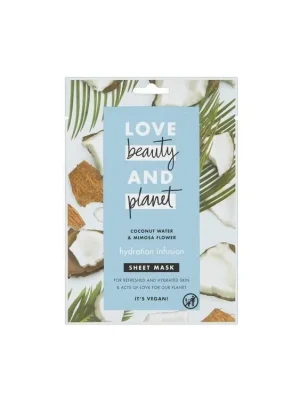 Love Beauty and Planet pleťová maska textilní 1 ks Coconut Water & Mimosa Flower Nízká Cena
