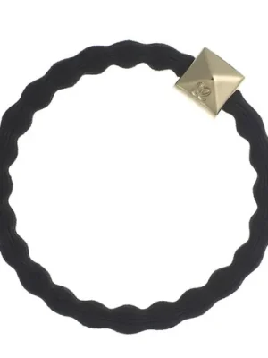 Výprodej By Eloise London Gold Pyramid Stud Black