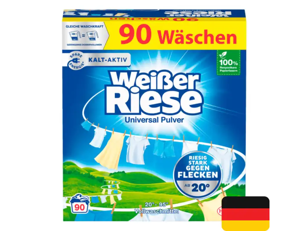 Akční Cena Weisser Riese prací prášek 90 dávek Universal 4,5 kg