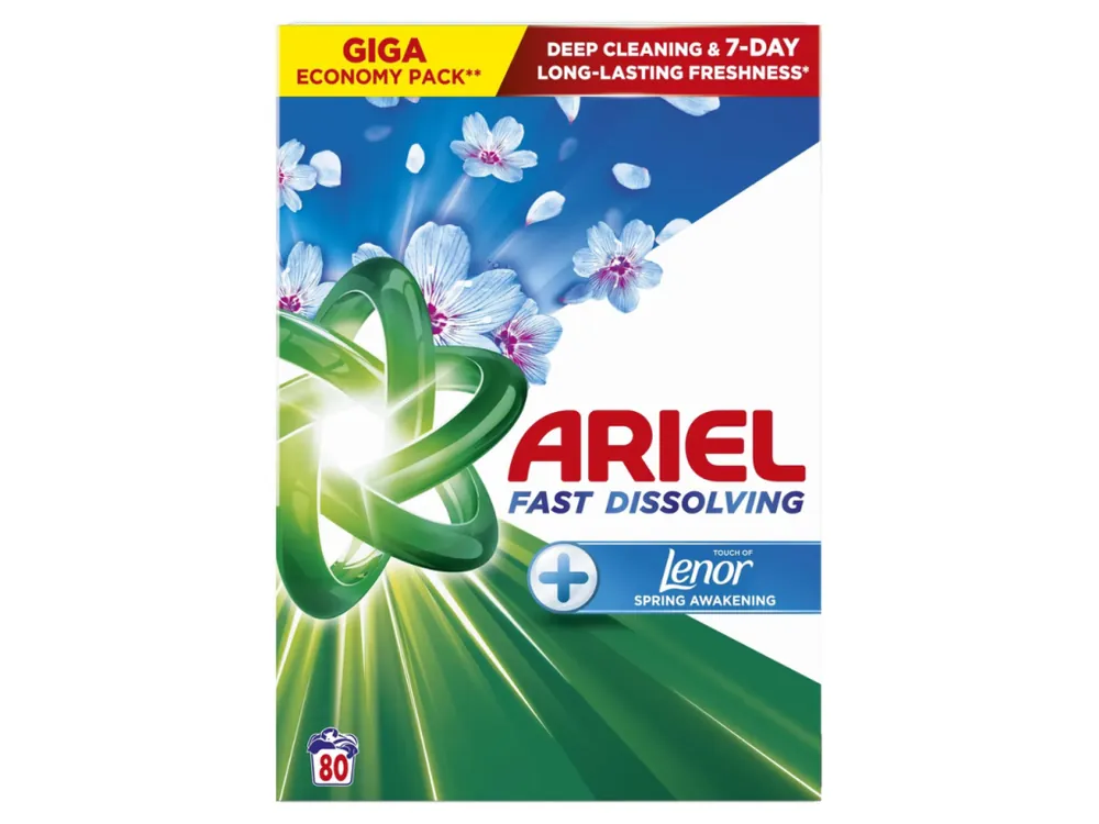 Finální Výprodej Ariel prací prášek 80 dávek Touch of Lenor Spring Awakening 4,4 kg