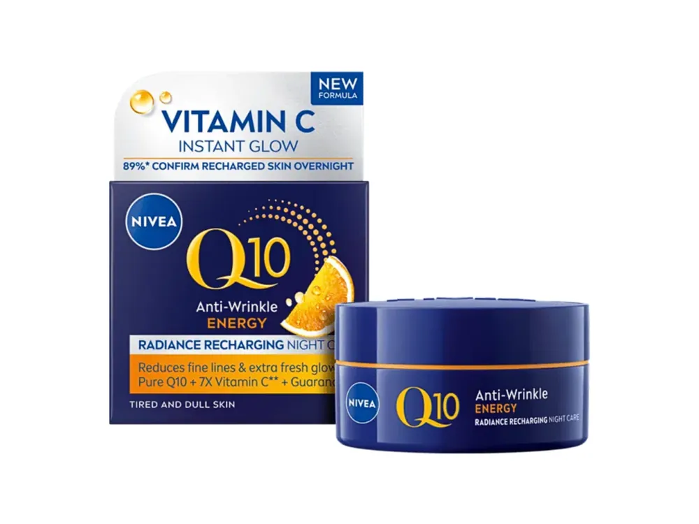 Nivea noční krém 50 ml Q10 Energy proti vráskám Sleva