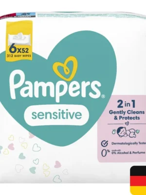 Vrácení Zdarma Pampers vlhčené ubrousky 6 x 52 ks Sensitive