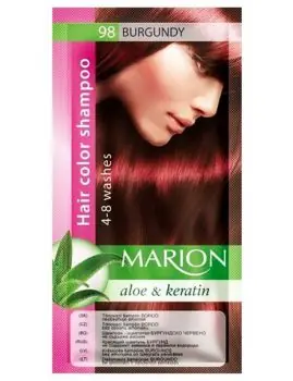 MARION Hair Color Shampoo 98 Burgundy - barevný tónovací šampon 40ml - burgundská červeň Levný