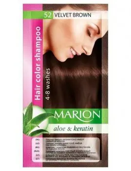 MARION Hair Color Shampoo 52 Velvet Brown - barevný tónovací šampon 40ml - sametově hnědá Jen Po Omezenou Doba