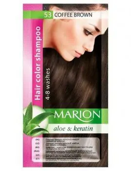 Pouze Dnes MARION Hair Color Shampoo 53 Coffe Brown - barevný tónovací šampon 40ml - kávově hnědá