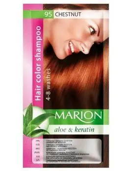 MARION Hair Color Shampoo 95 Chestnut - barevný tónovací šampon 40ml - kaštanová Originální