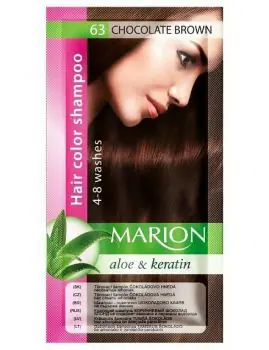 MARION Hair Color Shampoo 63 Chocolate Brown - barevný tónovací šampon 40ml - čokoládově hnědá Bezpečná Platba
