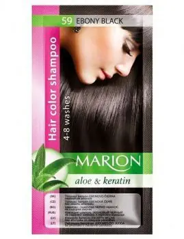Ihned K Objednání MARION Hair Color Shampoo 59 Ebony Black - barevný tónovací šampon 40ml - ebenově černá