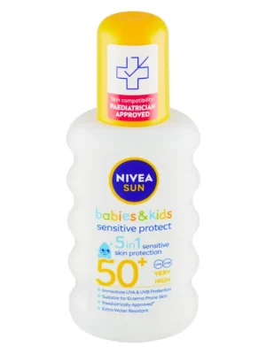 Nejlepší Volba Nivea Sun Babies & Kids Sensitive Protect sprej na opalování SPF 50+ 200 ml