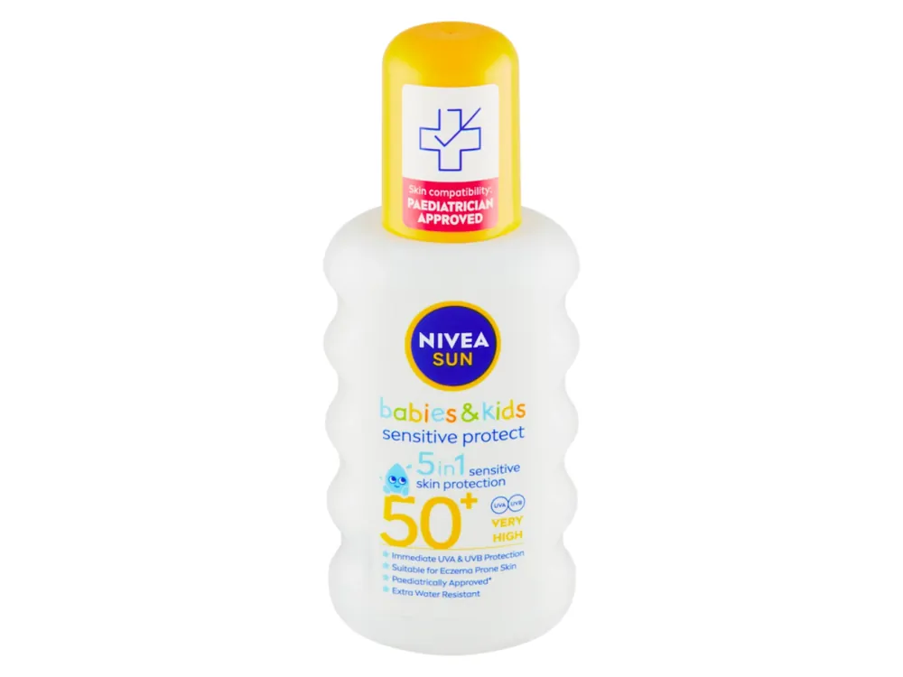 Nejlepší Volba Nivea Sun Babies & Kids Sensitive Protect sprej na opalování SPF 50+ 200 ml