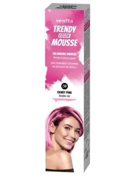 Super Cena VENITA Trendy Color Mousse 30 CANDY PINK - barevné pěnové tužidlo 75ml - růžové