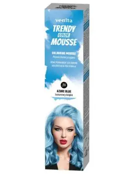 Doprava Zdarma VENITA Trendy Color Mousse 35 AZURE BLUE - barevné pěnové tužidlo 75ml - azurové