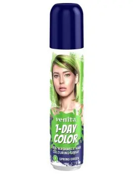 VENITA 1-DAY Colouring Spray 3 SPRING GREEN - barevný sprej na vlasy 50ml - zelený Expresní Doručení