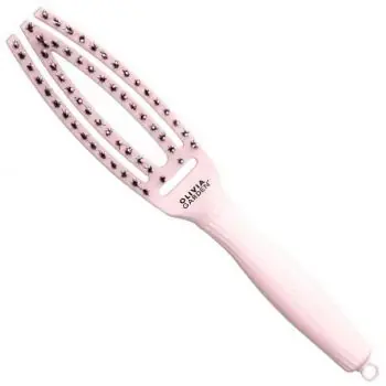 Víkendová Akce OLIVIA GARDEN FB1PC-PS Fingerbrush Small Pastel Pink - Profesionální kartáč s kančími štětinami
