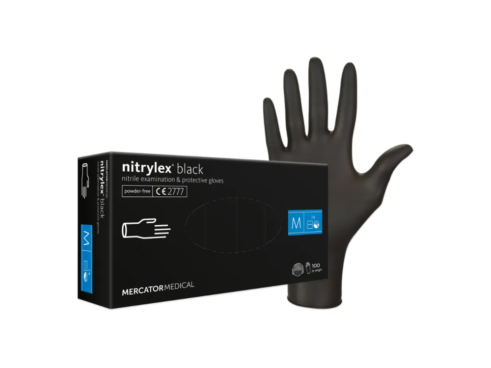 Mercator nitrilové rukavice 100 ks vel. M černé Značkový