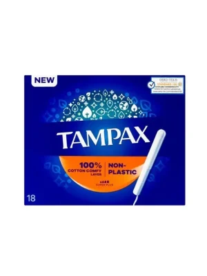 Tampax tampony s aplikátorem 18 ks Super Plus Cenově Výhodný