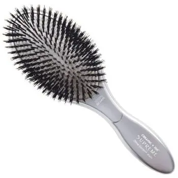 OLIVIA GARDEN SILVER Supreme 100% Boar - oválný kartáč s kančími štětinami 75 x 245mm Novinka