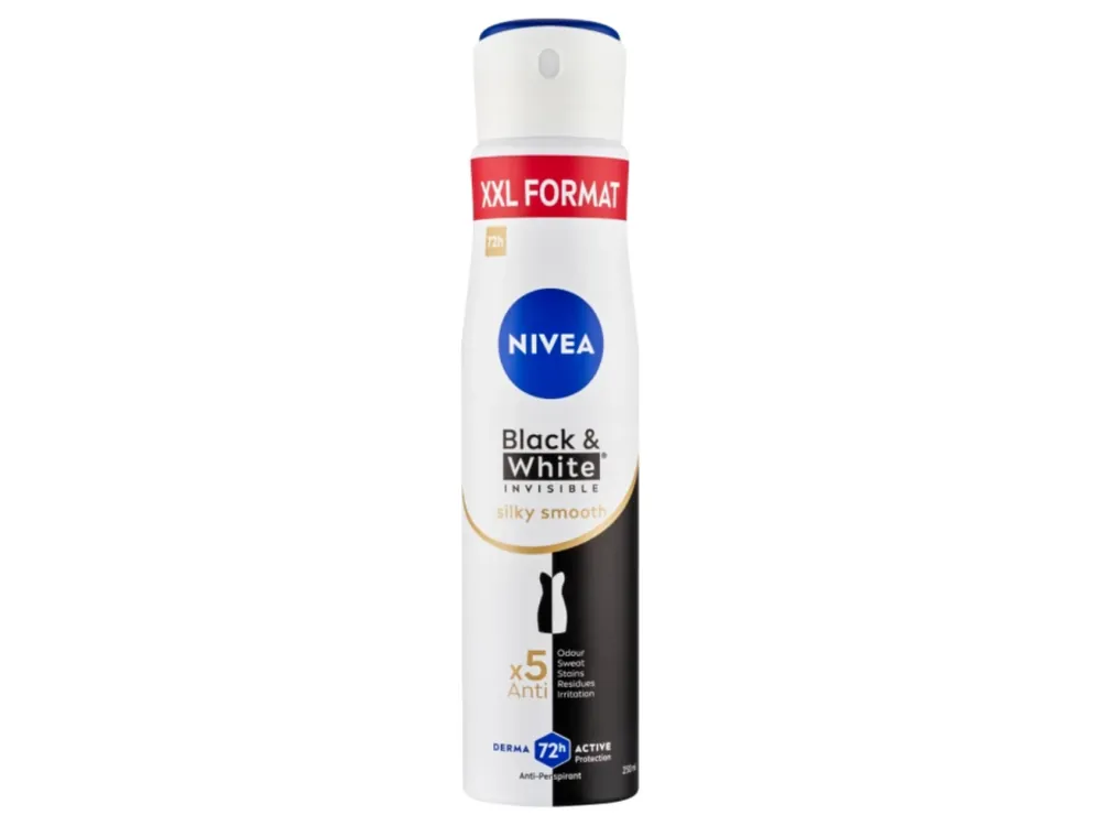 Nivea antiperspirant sprej 250 ml Invisible Black & White Silky Smooth XXL Časově Omezené