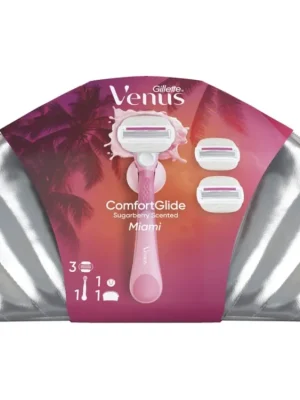 Gillette dárková sada Venus ComfortGlide Miami (strojek + 3 hlavice + držák strojku) Nakupujte Hned