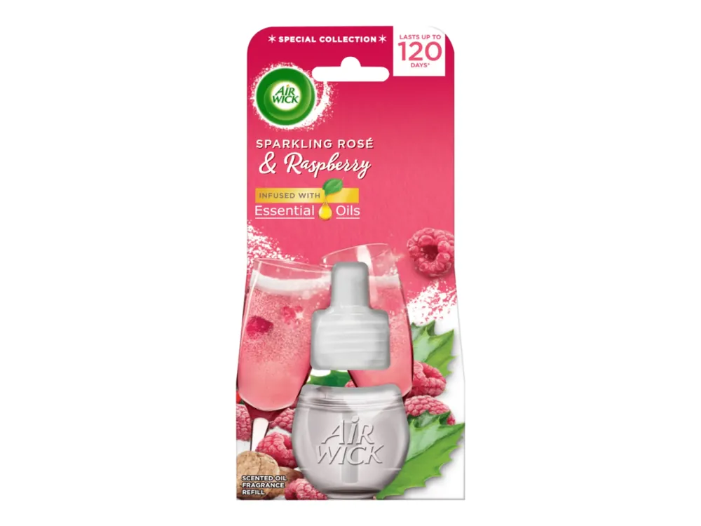 Air Wick Electric náplň 19 ml Essential Oils Sparkling Rosé & Raspberry Nízká Cena