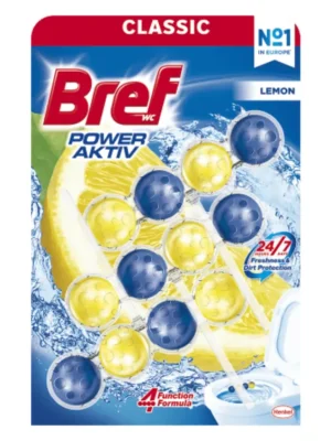 Bref WC blok Power Aktiv 3 ks (3x50g) Lemon Cenový Hit
