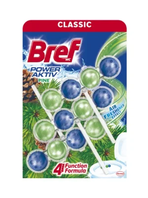 Bezpečná Platba Bref WC blok Power Aktiv 3 ks (3x50g) Pine