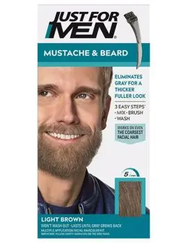 Víkendová Akce JUST FOR MEN M-25 Mustache And Beard LIGHT BROWN - barva na vlasy a vousy - světle hnědá