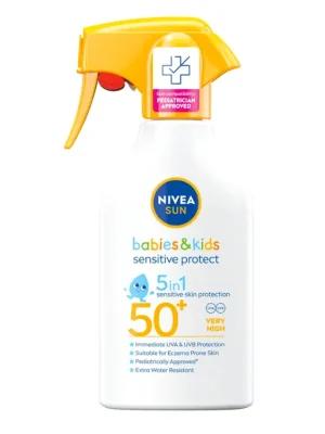 Ihned K Objednání Nivea Sun Babies & Kids Sensitive Protect sprej na opalování SPF 50+ 270 ml