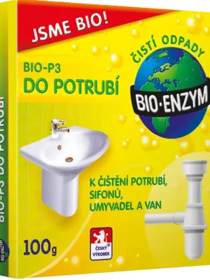 Bio-enzym Bio-P3 k čištění potrubí 100 g Dokud Zásoby Vydrží