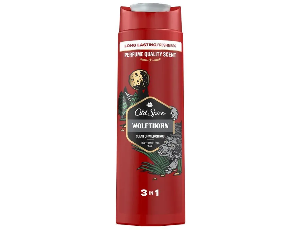 Cenová Bomba Old Spice sprchový gel 400 ml Wolfthorn 3v1