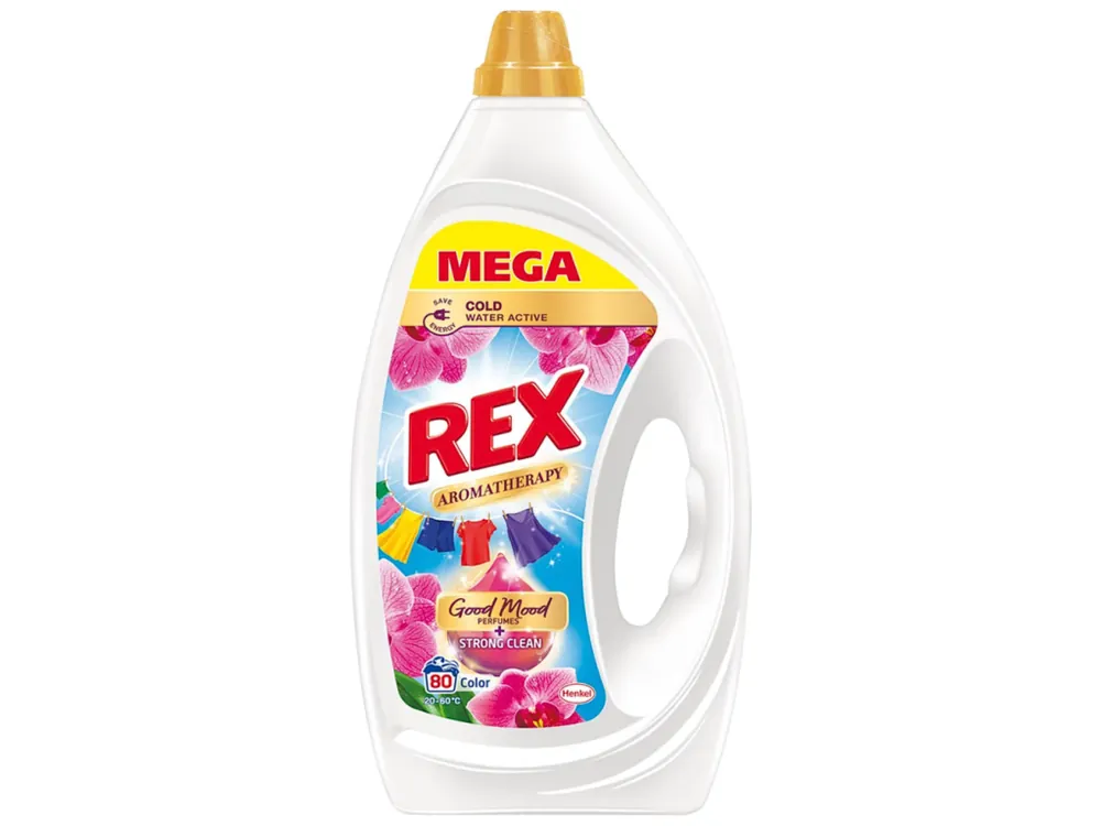 Přímo Od Výrobce Rex prací gel 80 dávek Color Aromatherapy Good Mood Orchid 3,6 l