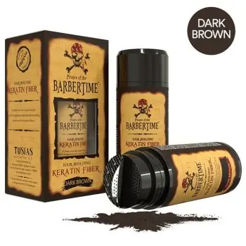 BARBERTIME Hair Building Keratin Fiber DARK BROWN 21g - pudr pro zakrytí řídnoucích vlasů - tmavě hnědý Top Prodej