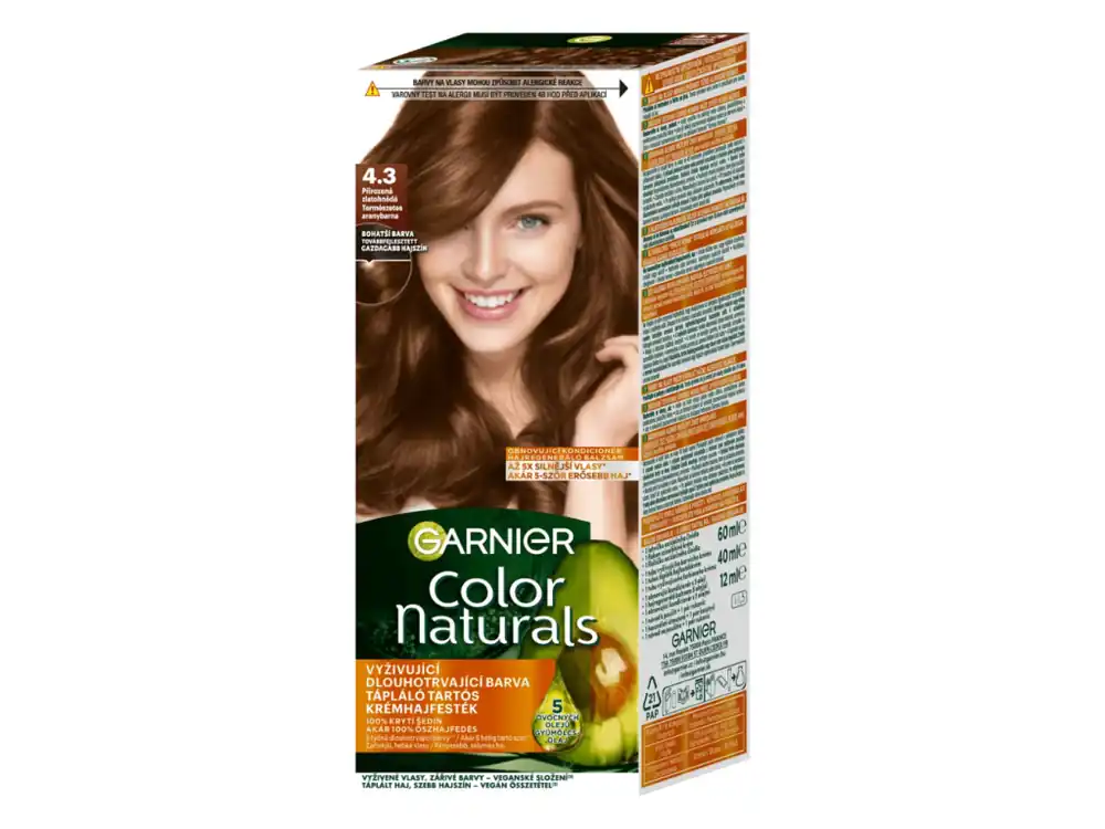 Značkový Garnier barva na vlasy Color Naturals 4.3 Přirozená zlatohnědá