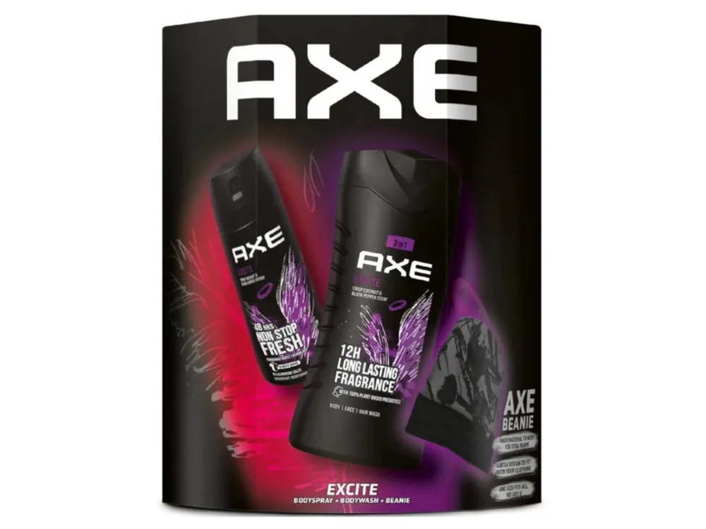 Axe dárková sada Excite (sprchový gel 250 ml + deodorant 150 ml + zimní čepice) Bezpečná Platba