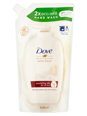 Aktuální Dove tekuté mýdlo 500 ml náhradní náplň Nourishing Silk
