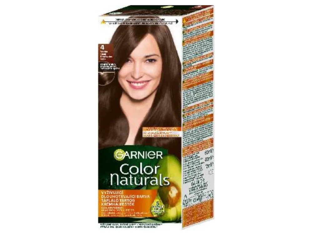 Garnier barva na vlasy Color Naturals 4 Středně hnědá Levný