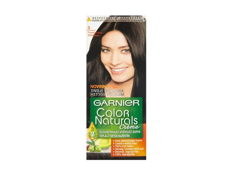 Garnier barva na vlasy Color Naturals 3 Tmavě hnědá Dokud Zásoby Vydrží
